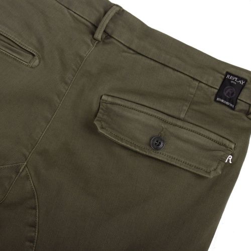 Mens Hunter Green Jaan Hypercargo Trousers 86472 by Replay from Hurleys