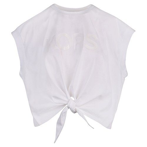 Womens White KORS Tie S/s T Shirt 108116 by Michael Kors from Hurleys
