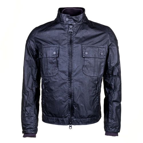 Mens Black Oil Waxed Jacket 69358 by Barbour International from Hurleys