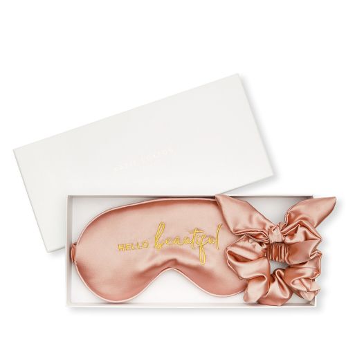 Womens Pink Silky Scrunchie & Eye Mask Gift Set 94615 by Katie Loxton from Hurleys