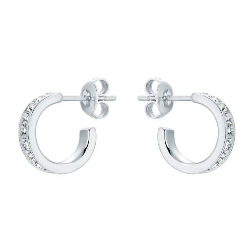 Ted Baker Earrings Womens Silver/Crystal Seenita Nano Hoop Huggie 