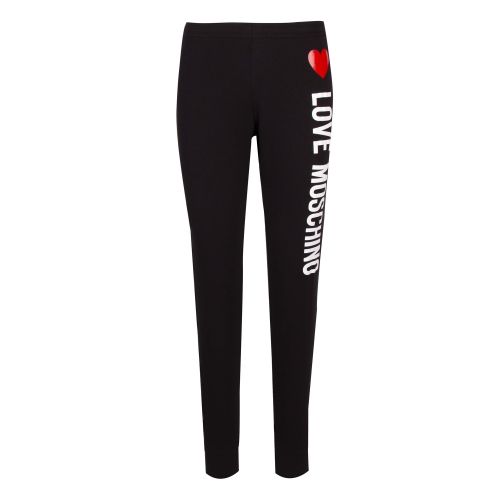 Womens Black Logo Leg Sweat Pants 53127 by Love Moschino from Hurleys