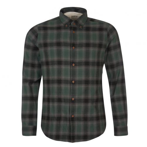 Mens Deep Green Joshua Check L/s Shirt 95582 by Barbour Steve McQueen Collection from Hurleys