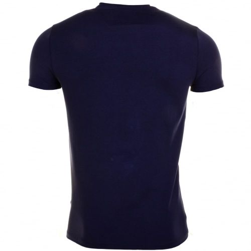Mens Blue Letter Logo Slim Fit S/s Tee Shirt 61246 by Armani Jeans from Hurleys