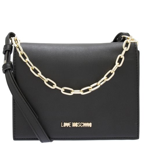 Womens Black Smooth Chain Crossbody Bag 41330 by Love Moschino from Hurleys
