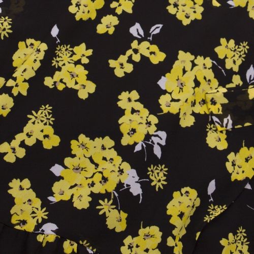 Womens Black/Yellow Glam Fleur Wrap Dress 40009 by Michael Kors from Hurleys