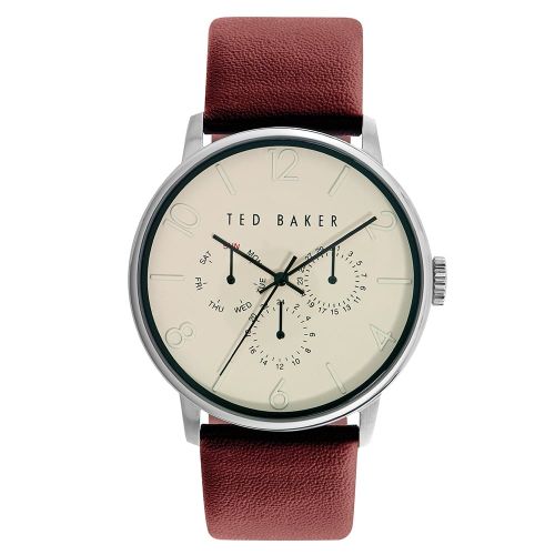 Mens Cream Dial Multifunctional Leather Strap Watch 52021 by Ted Baker from Hurleys