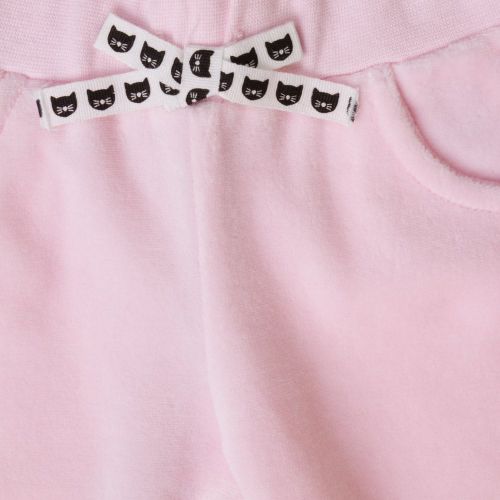 Baby Pink Kitten Bow Jog Pants 65654 by Karl Lagerfeld Kids from Hurleys