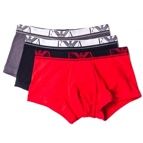 Mens Assorted 3 Pack Trunks 66844 by Emporio Armani from Hurleys