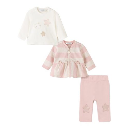 Baby Dusty Pink Kitten 3 Piece Tracksuit 95131 by Mayoral from Hurleys