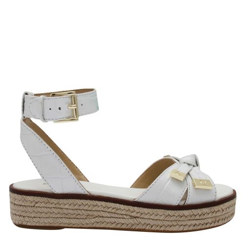 Womens Optic White Ripley Bow Flatform Sandals 58558 by Michael Kors from Hurleys
