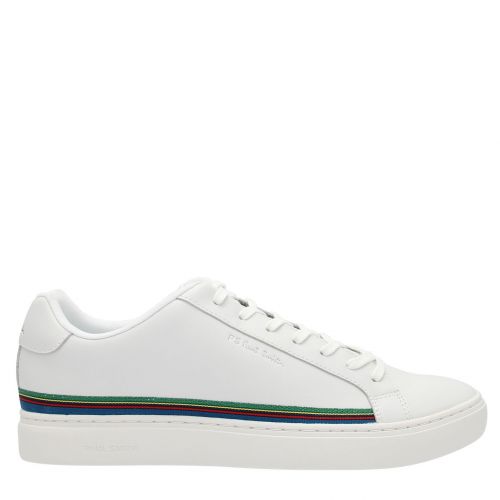 Mens White Rex Stripe Trainers 84979 by PS Paul Smith from Hurleys