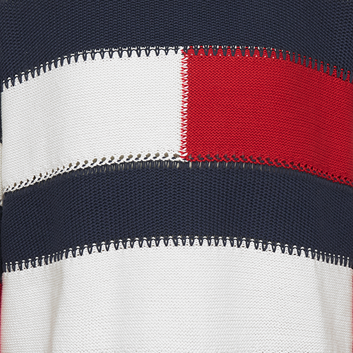 Womens Snow White Flag Stripe Knitted Jumper 90272 by Tommy Jeans from Hurleys