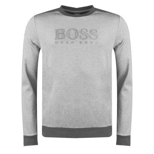 Mens Black Branded Poly Mix Crew Neck Sweat Top 31908 by BOSS from Hurleys