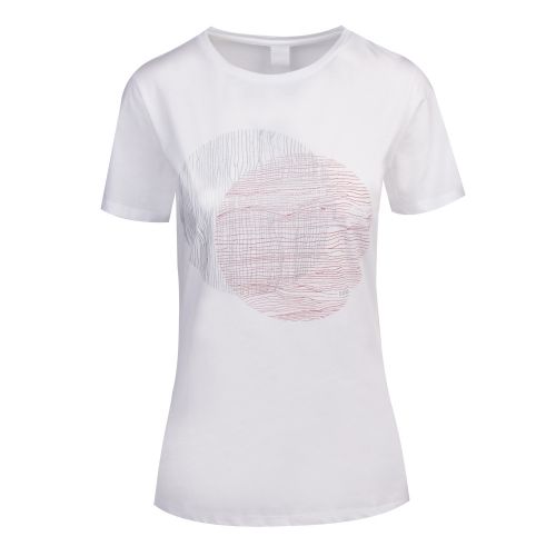 Casual Womens White Temoire Circle S/s T Shirt 42603 by BOSS from Hurleys