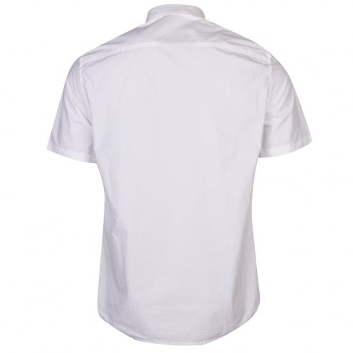 Mens Optical White Logo Badge Regular S/s Shirt 21462 by Love Moschino from Hurleys