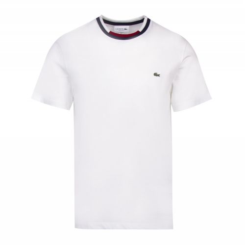 Mens Blue Contrast Ringer S/s T Shirt 59340 by Lacoste from Hurleys