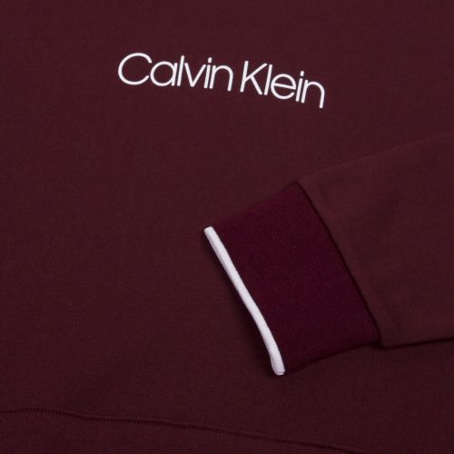 Mens Oxblood Front Logo Hooded Sweat Top 49906 by Calvin Klein from Hurleys