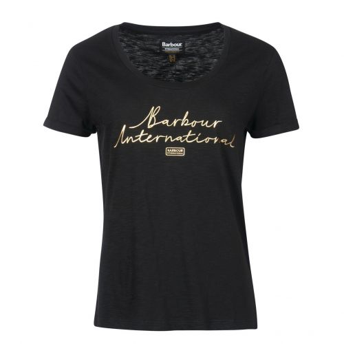 Womens Black Hallstatt S/s T Shirt 88250 by Barbour International from Hurleys