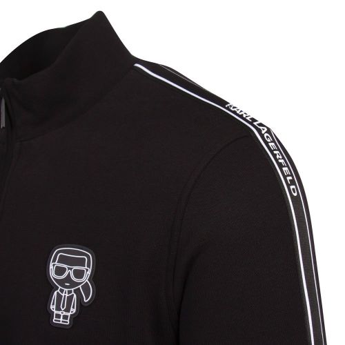 Mens Black Branded Sweat Jacket 86526 by Karl Lagerfeld from Hurleys