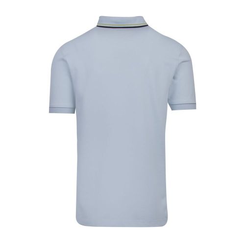 Mens Chalk Blue Tipped Placket S/s Polo Shirt 87935 by Fred Perry from Hurleys