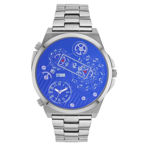 Mens Lazer Blue Dial Silver Trimatic Watch 47136 by Storm from Hurleys
