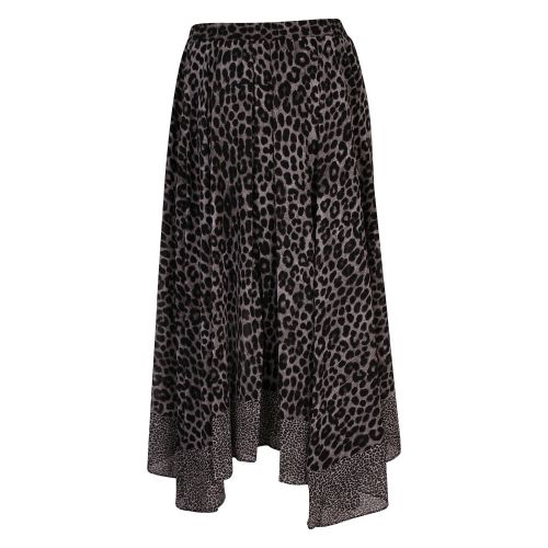 Womens Gunmetal Cheetah Handkerchief Skirt 50456 by Michael Kors from Hurleys