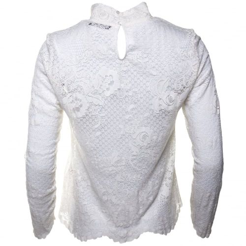 Womens Pristine Viloras L/s Lace Top 61023 by Vila from Hurleys