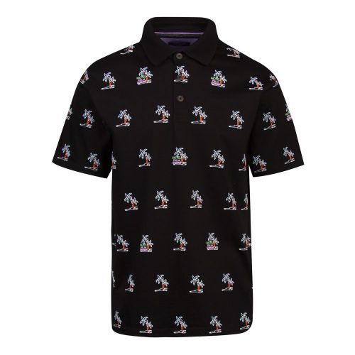 Mens Black Kimche Embroidered S/s Polo Shirt 86701 by Ted Baker from Hurleys
