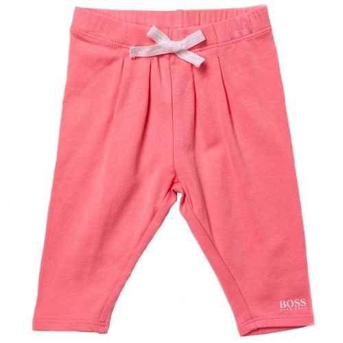 Baby Bubble Gum Bow Leggings 65237 by BOSS from Hurleys