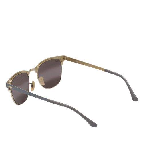 Matte Grey/Gold RB3716 Clubmaster Metal Sunglasses 43507 by Ray-Ban from Hurleys