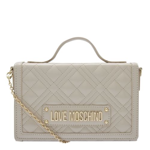 Womens Ivory Quilted Top Handle Crossbody Bag 75563 by Love Moschino from Hurleys