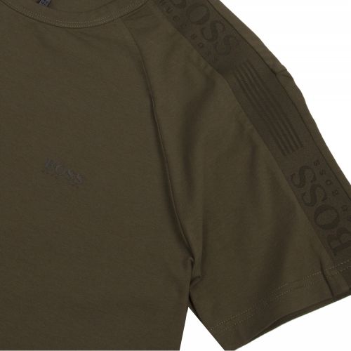 Athleisure Mens Khaki Tee 7 Taped Arm S/s T Shirt 45179 by BOSS from Hurleys