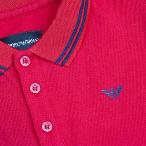 Boys Red Tipped Small Logo S/s Polo Shirt 30722 by Emporio Armani from Hurleys
