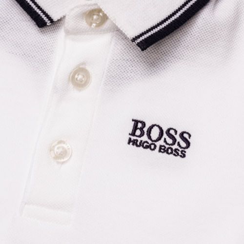 Baby White Branded Tipped S/s Polo Shirt 65325 by BOSS from Hurleys