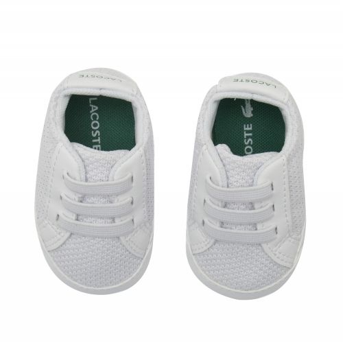 Baby White/Green L.12.12 Crib Shoes (0-2) 52360 by Lacoste from Hurleys
