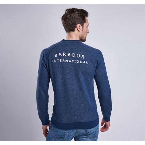 Mens Insignia Blue Skyway Crew Sweat Top 10377 by Barbour International from Hurleys