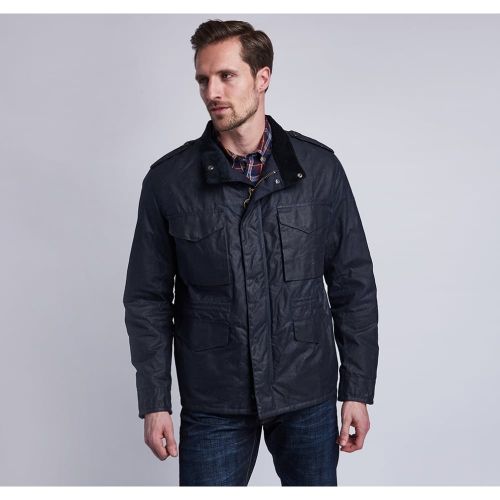 Steve McQueen™ Collection Mens Navy Field Waxed Jacket 12353 by Barbour Steve McQueen Collection from Hurleys