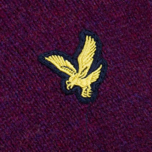 Mens Claret Marl Lambswool Crew Knitted Jumper 15319 by Lyle & Scott from Hurleys