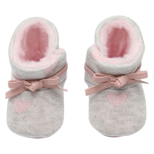 Baby Pearl Knitted Heart Booties (15-19) 48365 by Mayoral from Hurleys