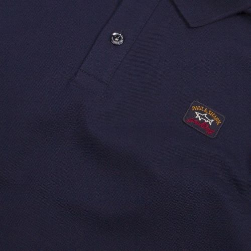 Mens Navy Classic Logo Custom Fit L/s Polo Shirt 48842 by Paul And Shark from Hurleys