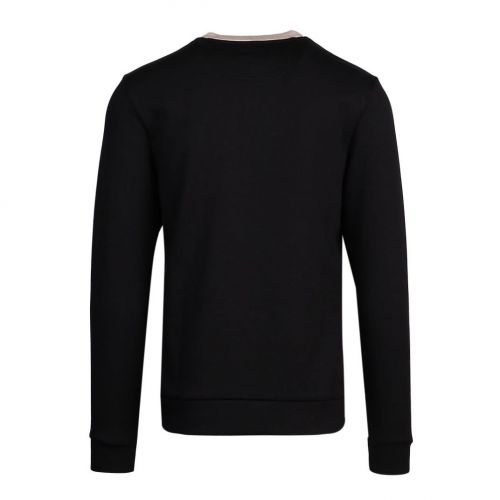 Athleisure Mens Black Salbo 1 Crew Sweat Top 97628 by BOSS from Hurleys