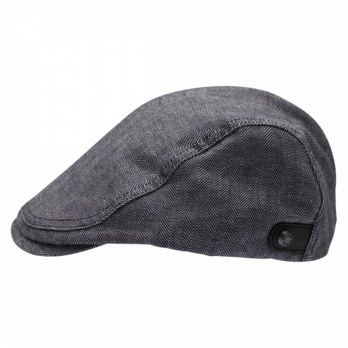 Mens Blue Ricepud Linen Flat Cap 40243 by Ted Baker from Hurleys