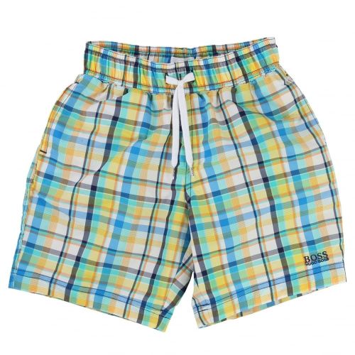 Boys Assorted Check Swim Shorts 37336 by BOSS from Hurleys