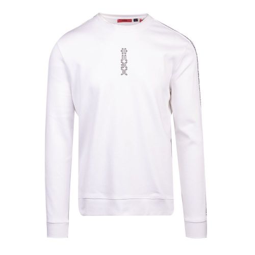 Mens White Doby213 Sweat Top 99741 by HUGO from Hurleys