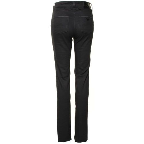 Womens Black J18 Studded Pocket Slim Fit Jeans 72979 by Armani Jeans from Hurleys