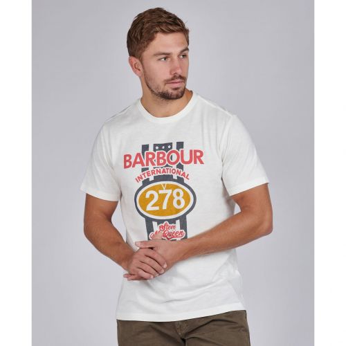 Mens Whisper White Chase S/s T Shirt 95689 by Barbour Steve McQueen Collection from Hurleys