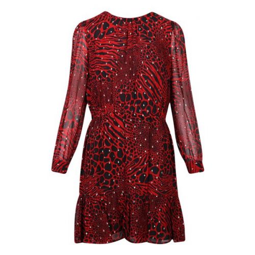 Womens Crimson Patchwork Animal Dress 110530 by Michael Kors from Hurleys