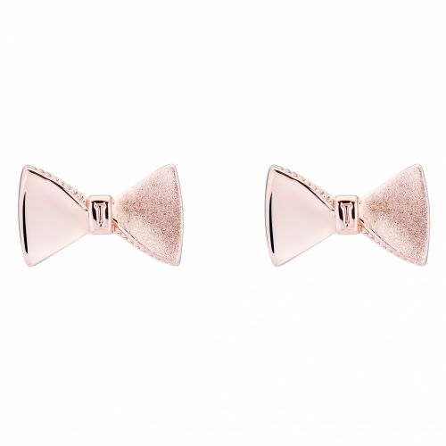 Womens Rose Gold Tayal Tux Bow Studs 40608 by Ted Baker from Hurleys