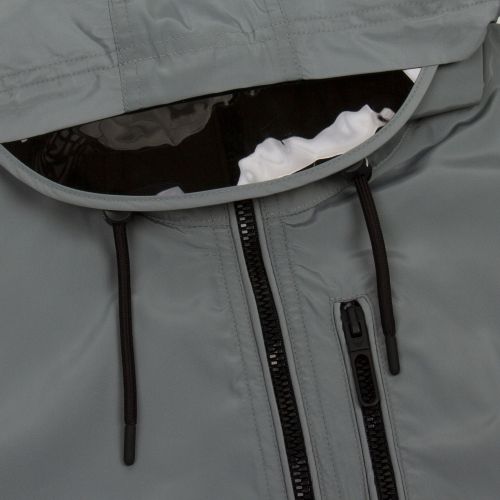 Mens Grey Branded Peak Hooded Jacket 55498 by Emporio Armani from Hurleys